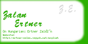 zalan ertner business card